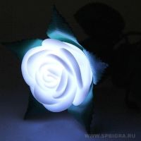 Роза светящаяся белая 35 см